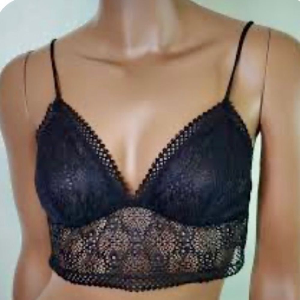 Victoria’s Secret Black Lace‎ Bralette L - Picture 2 of 10